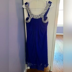 Blue beaded cocktail dress 👗